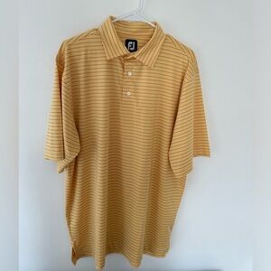Footjoy Striped Short Sleeve Golf Polo Shirt Men's Size Large